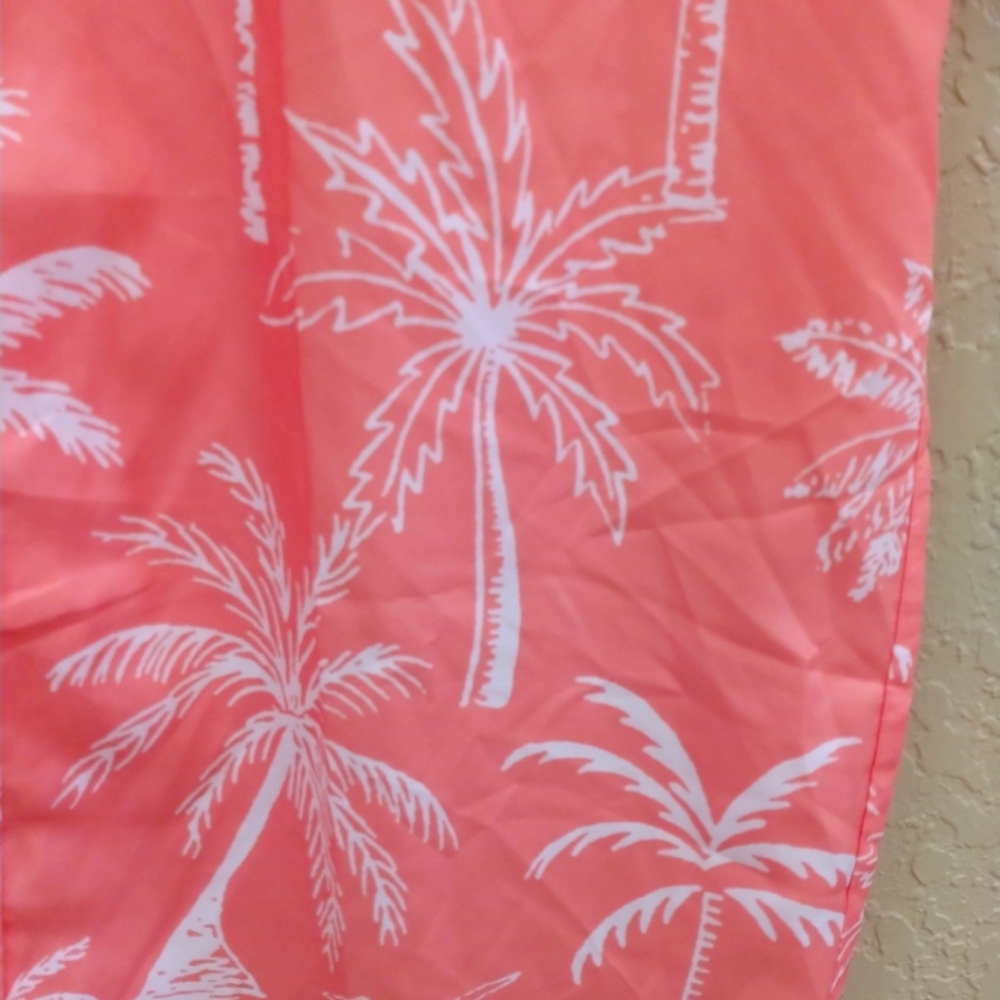 Aloha shirt NWT Hawaiian Tropical Orange Sherbert Sz M button up no pockets